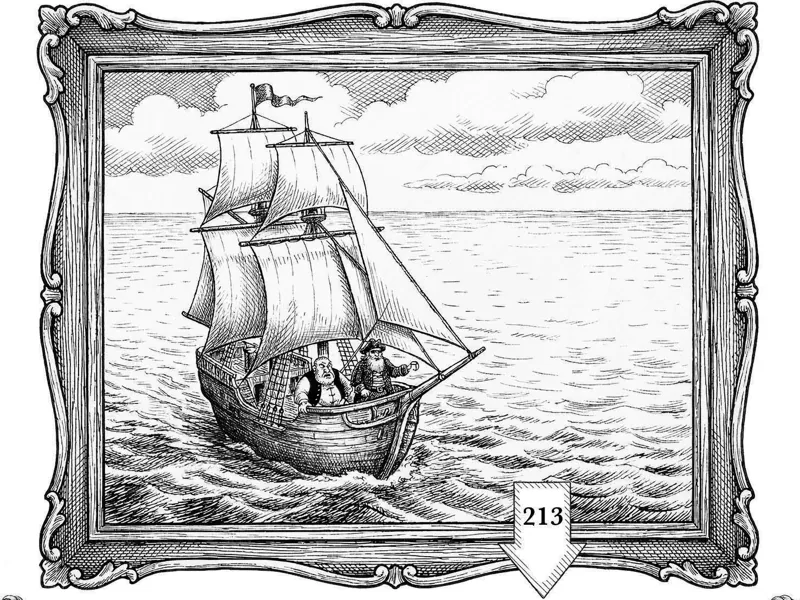 A framed painting of a tall ship at sea